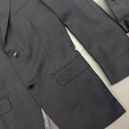 Black/Grey Suitsupply Suit - Men Blazer 46 - Very Good - Revaleur