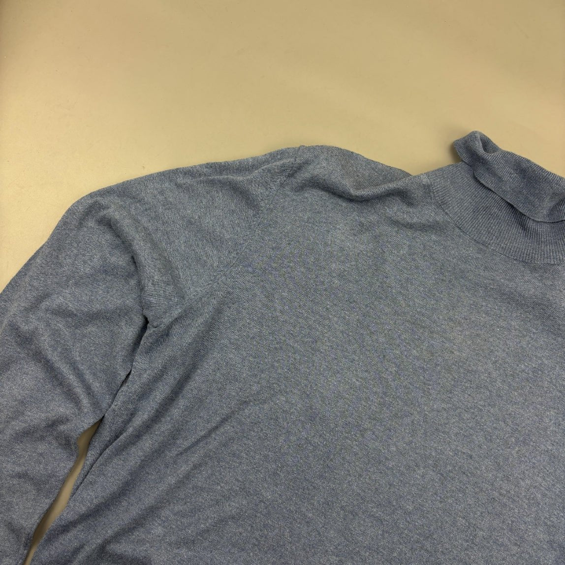 Blue Massimo Dutti Turtleneck - Men XL - Very Good - Revaleur