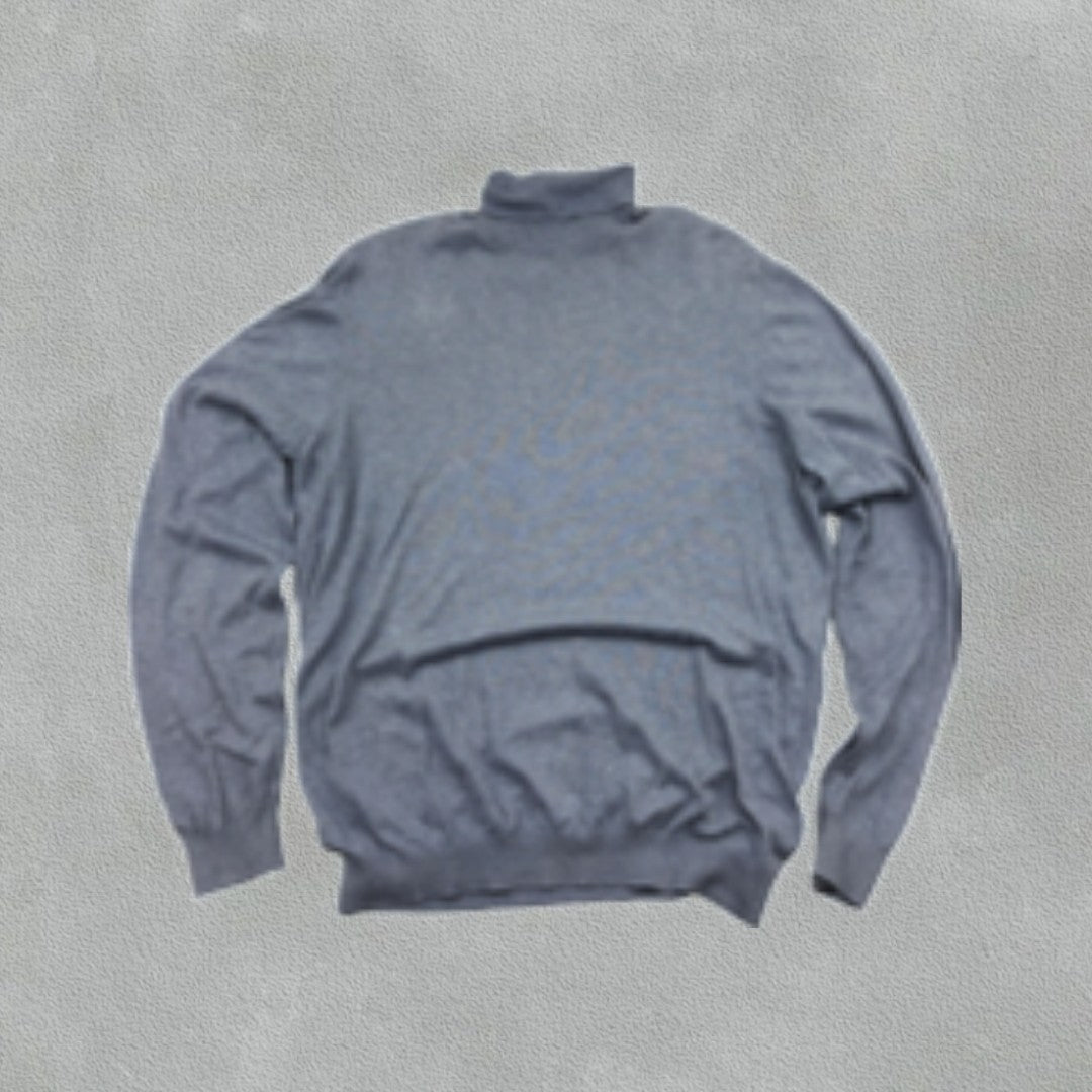 Blue Massimo Dutti Turtleneck - Men XL - Very Good - Revaleur