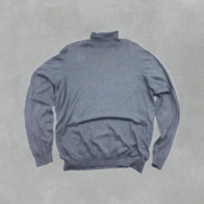 Blue Massimo Dutti Turtleneck - Men XL - Very Good - Revaleur