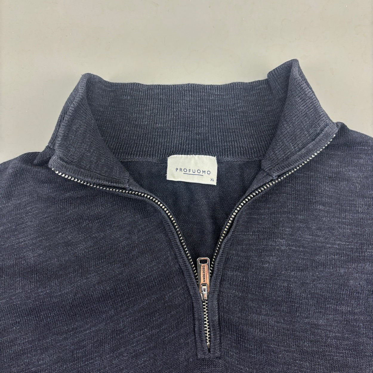 Blue Profuomo Half Zip - Men XL - Very Good - Revaleur