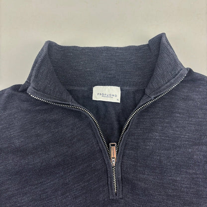 Blue Profuomo Half Zip - Men XL - Very Good - Revaleur