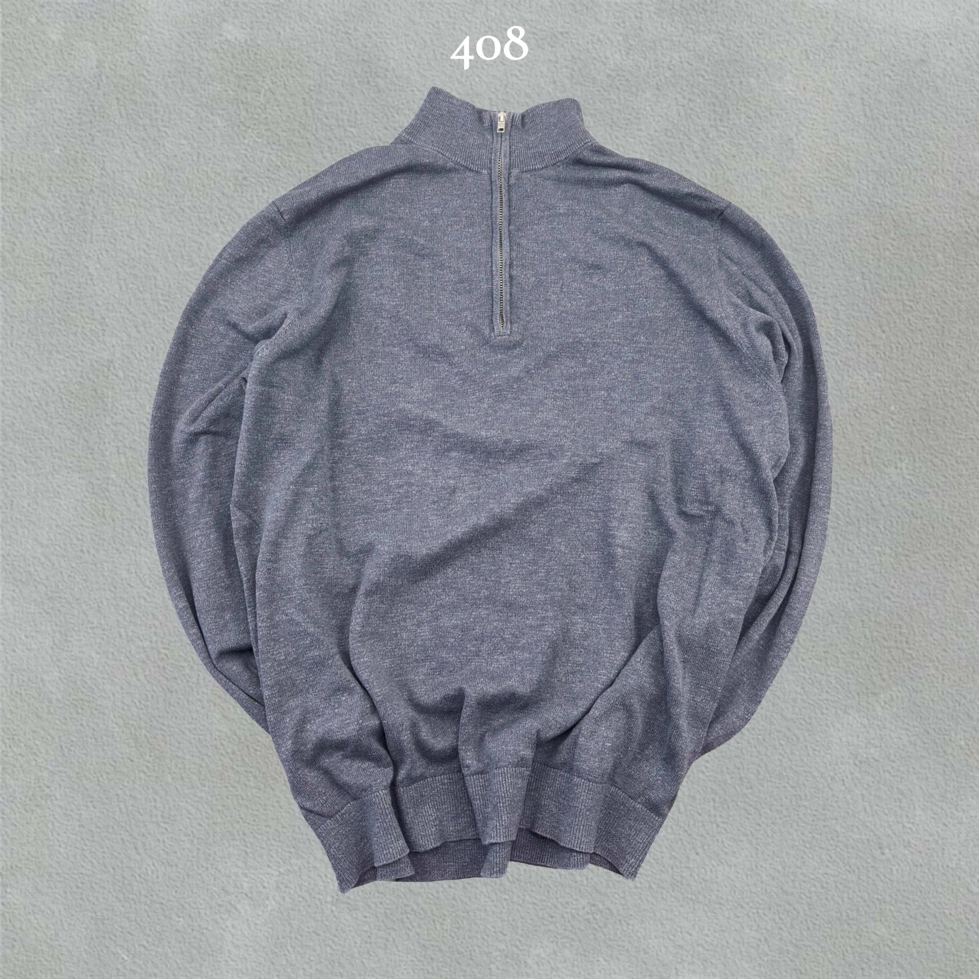 Blue Profuomo Half Zip - Men XL - Very Good - Revaleur