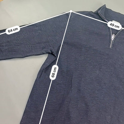 Blue Profuomo Half Zip - Men XL - Very Good - Revaleur