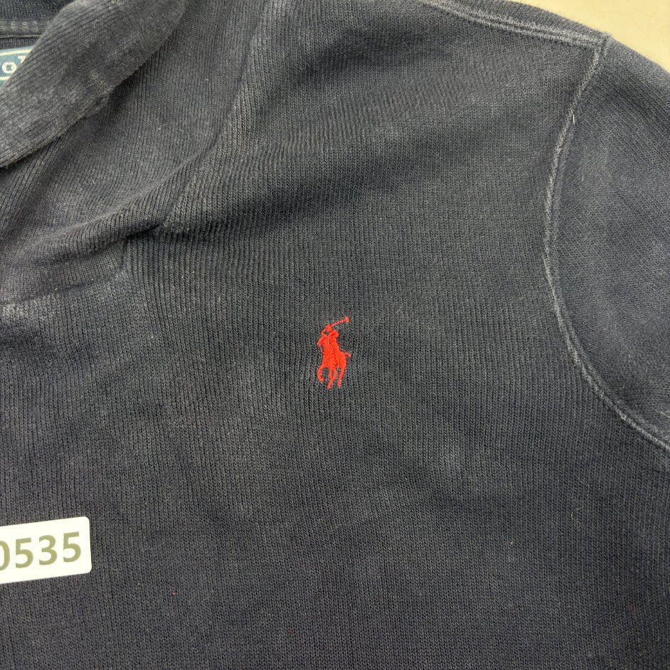 Blue Ralph Lauren Buttoned Sweater - M - Very Good - Revaleur