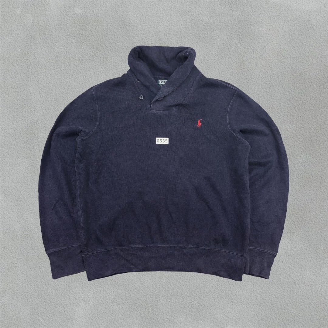 Blue Ralph Lauren Buttoned Sweater - M - Very Good - Revaleur