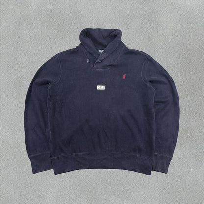 Blue Ralph Lauren Buttoned Sweater - M - Very Good - Revaleur