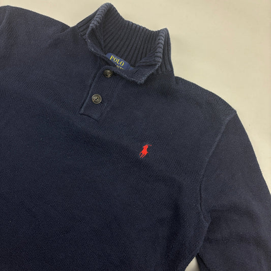 Blue Ralph Lauren Buttoned Sweater - Men L - Very Good - Revaleur