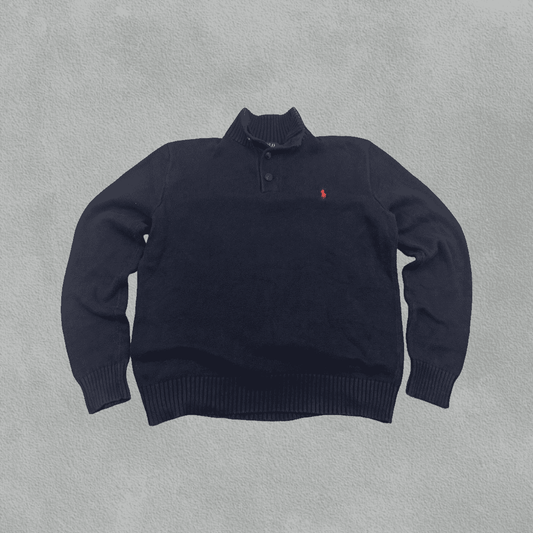 Blue Ralph Lauren Buttoned Sweater - Men L - Very Good - Revaleur