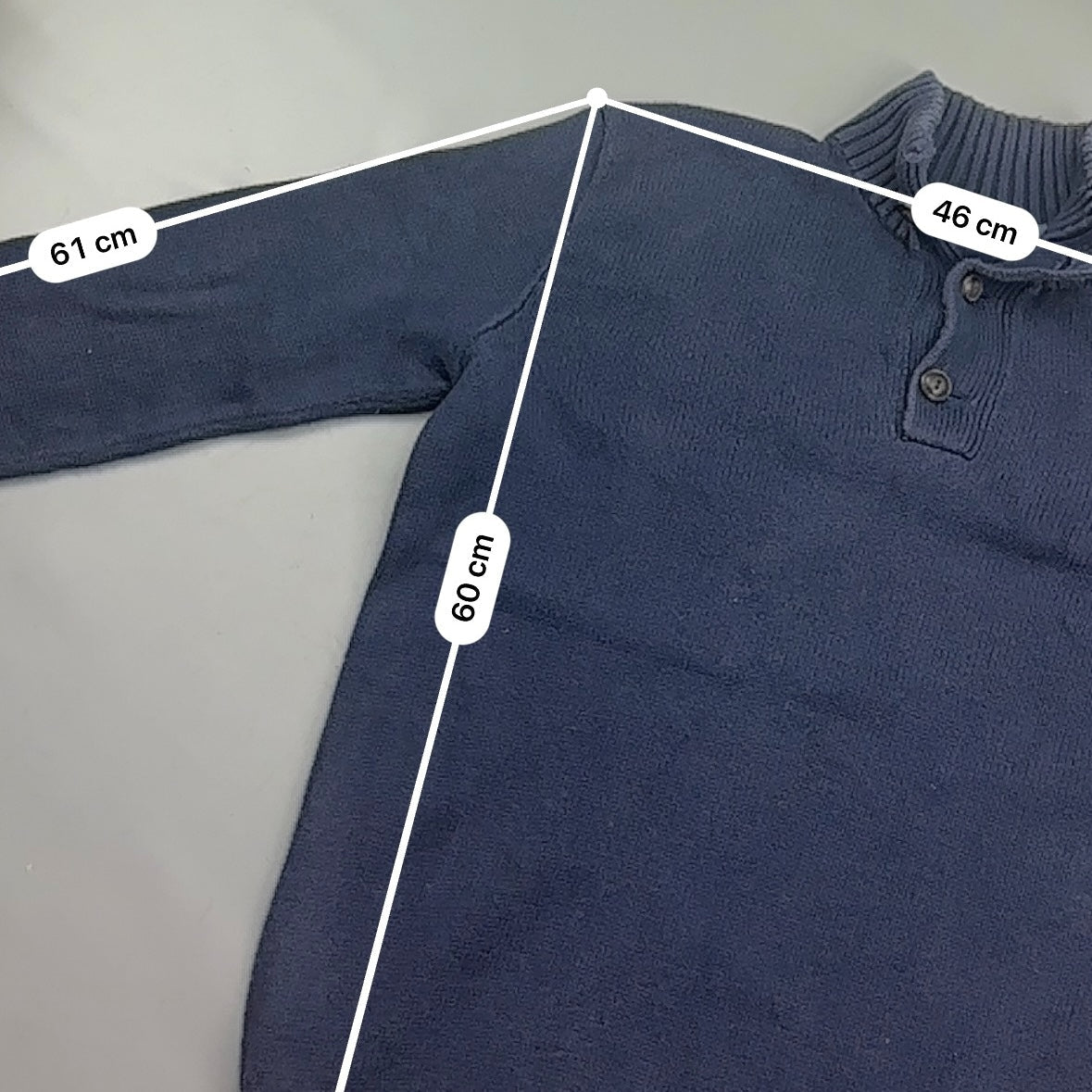 Blue Ralph Lauren Buttoned Sweater - Men S - Very Good - Revaleur