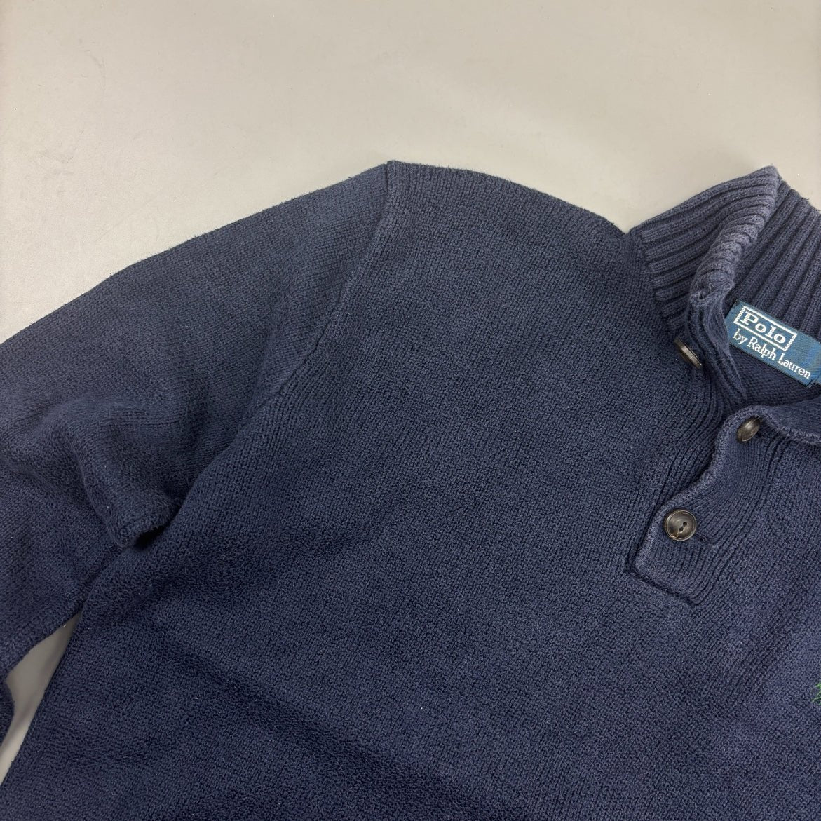 Blue Ralph Lauren Buttoned Sweater - Men S - Very Good - Revaleur