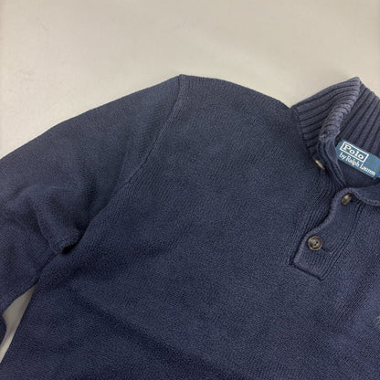 Blue Ralph Lauren Buttoned Sweater - Men S - Very Good - Revaleur