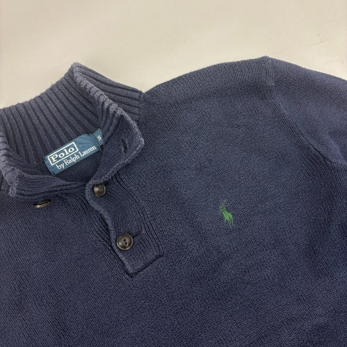 Blue Ralph Lauren Buttoned Sweater - Men S - Very Good - Revaleur