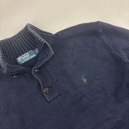 Blue Ralph Lauren Buttoned Sweater - Men S - Very Good - Revaleur