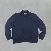 Blue Ralph Lauren Buttoned Sweater - Men XL - Very Good - Revaleur
