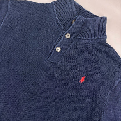 Blue Ralph Lauren Buttoned Sweater - Men XL - Very Good - Revaleur