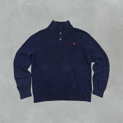 Blue Ralph Lauren Buttoned Sweater - Men XL - Very Good - Revaleur