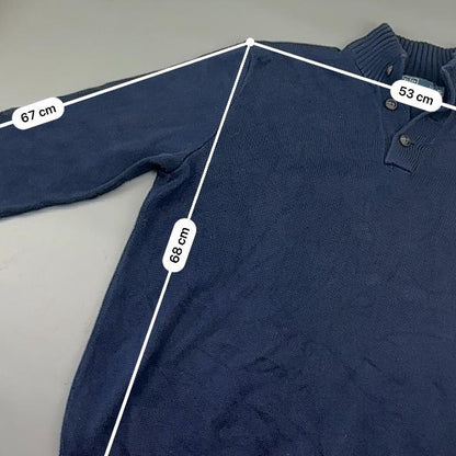 Blue Ralph Lauren Buttoned Sweater - Men XL - Very Good - Revaleur