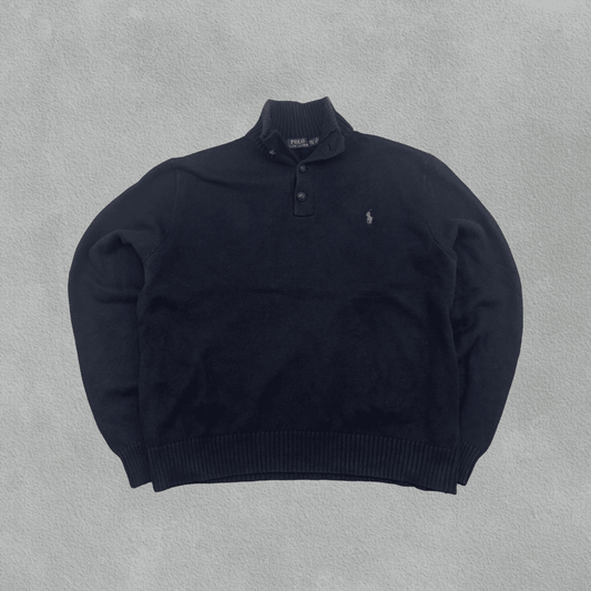 Blue Ralph Lauren Buttoned Sweater - Men XXL - Very Good - Revaleur