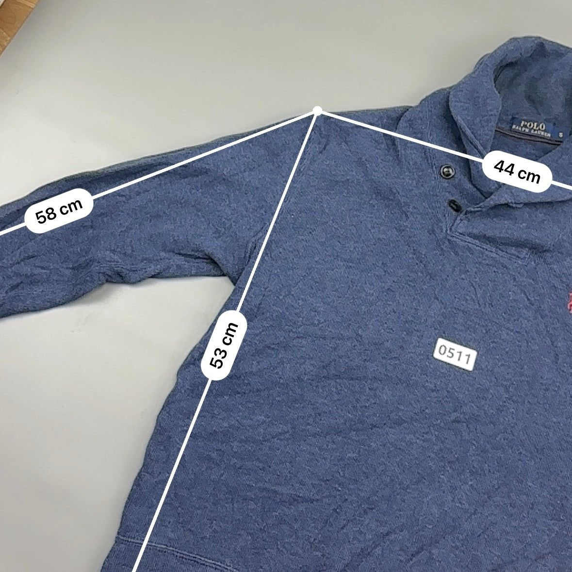 Blue Ralph Lauren Buttoned Sweater - S - Very Good - Revaleur