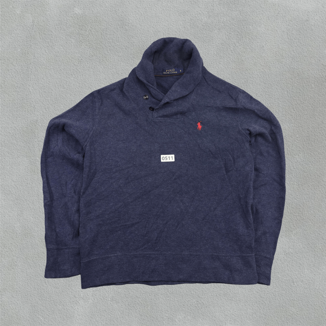 Blue Ralph Lauren Buttoned Sweater - S - Very Good - Revaleur