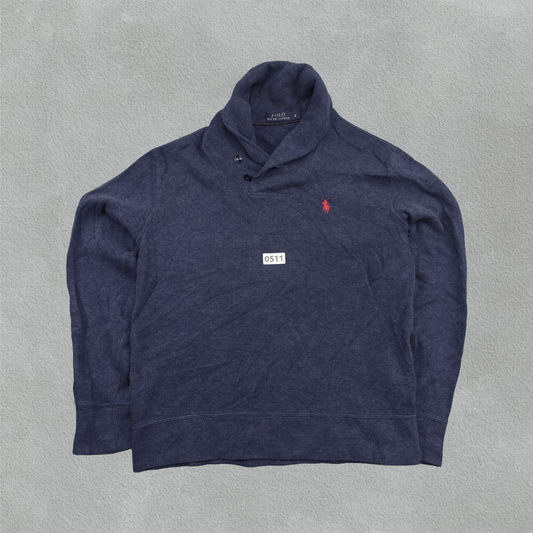 Blue Ralph Lauren Buttoned Sweater - S - Very Good - Revaleur