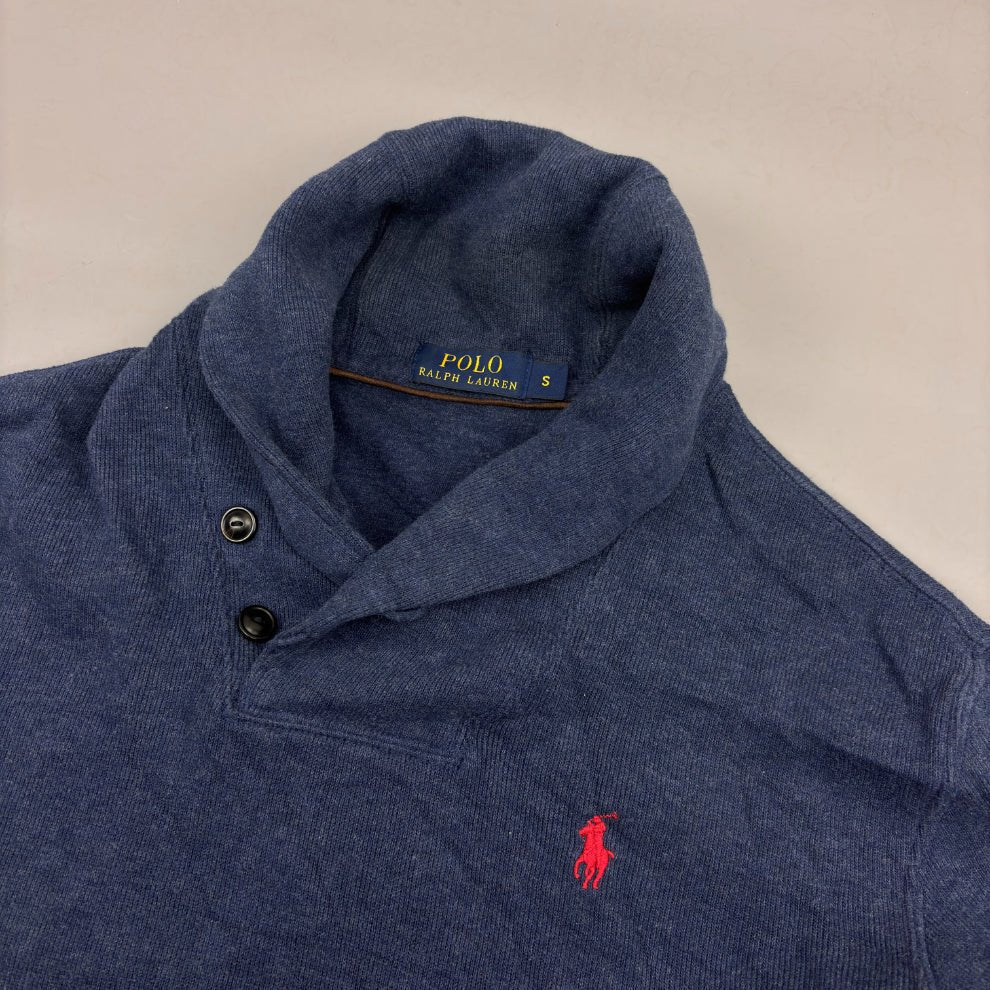 Blue Ralph Lauren Buttoned Sweater - S - Very Good - Revaleur