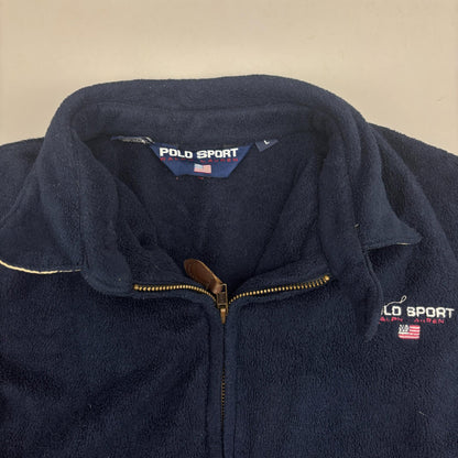 Blue Ralph Lauren Fleece Jacket - Men L - Very Good - Revaleur
