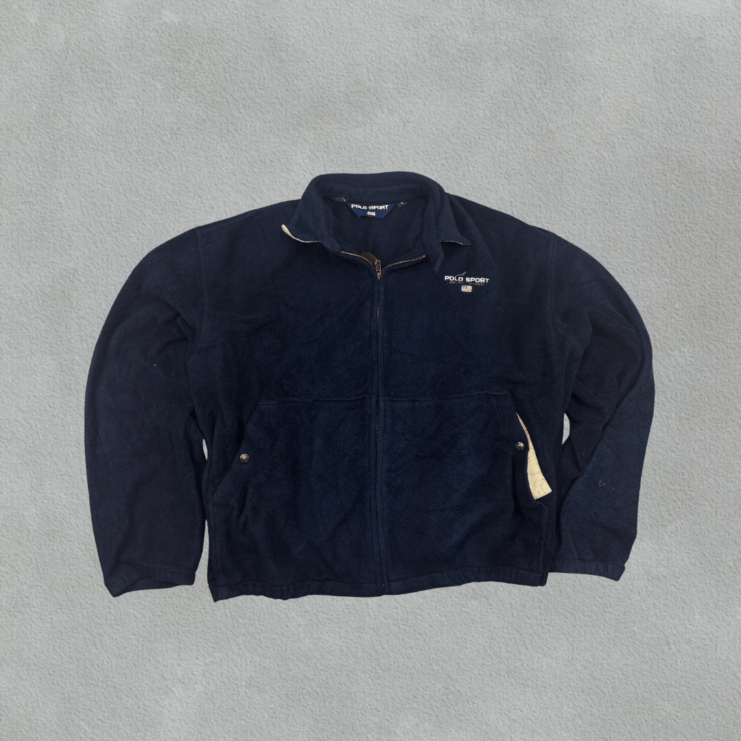 Blue Ralph Lauren Fleece Jacket - Men L - Very Good - Revaleur