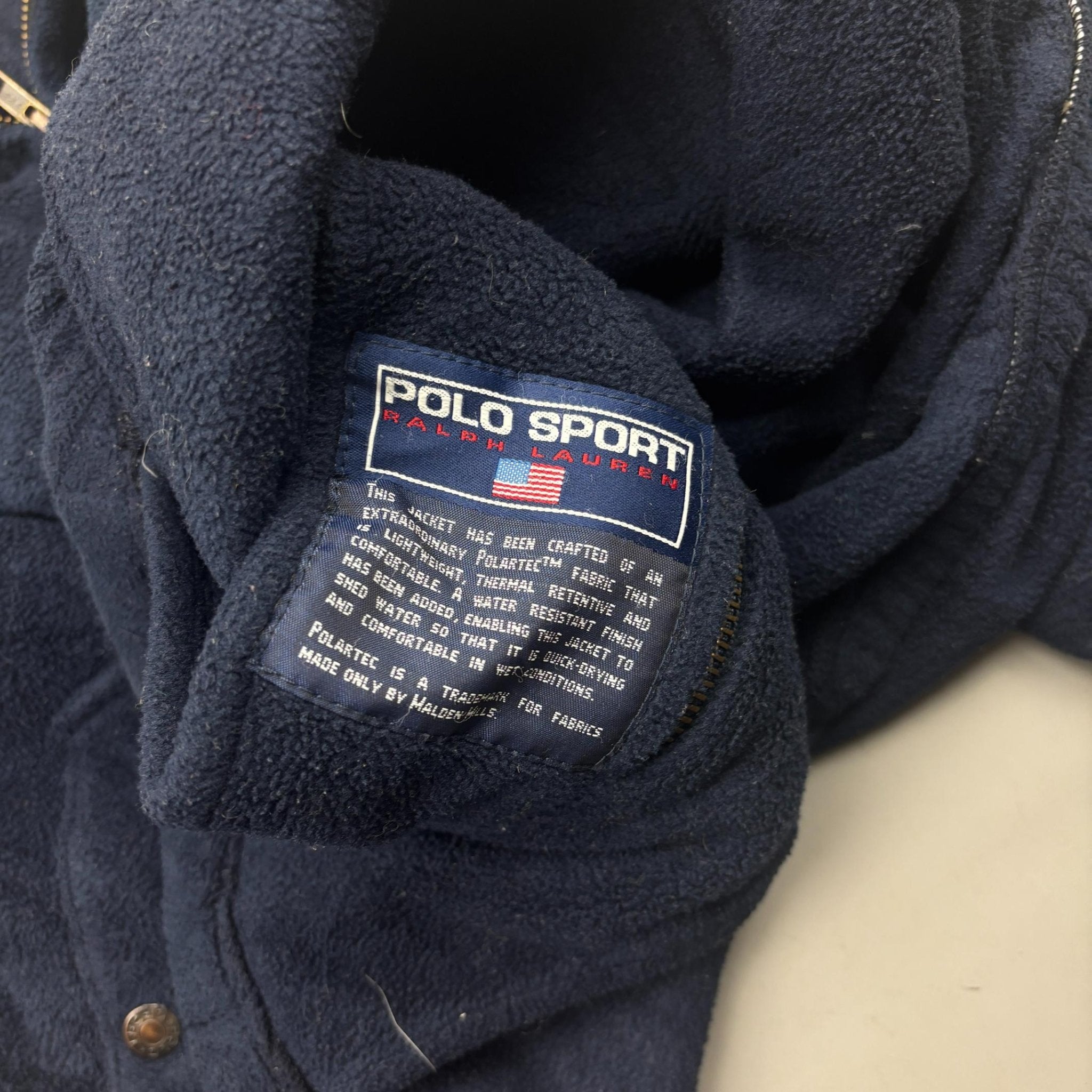 Blue Ralph Lauren Fleece Jacket - Men L - Very Good - Revaleur