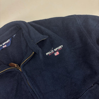 Blue Ralph Lauren Fleece Jacket - Men L - Very Good - Revaleur