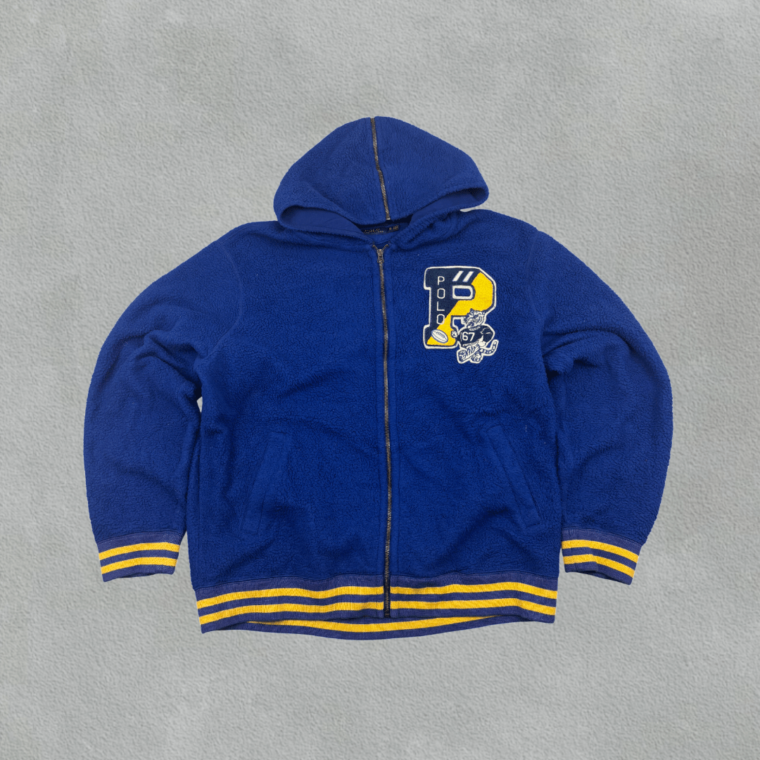 Blue Ralph Lauren Fleece Jacket - Men XL - Very Good - Revaleur