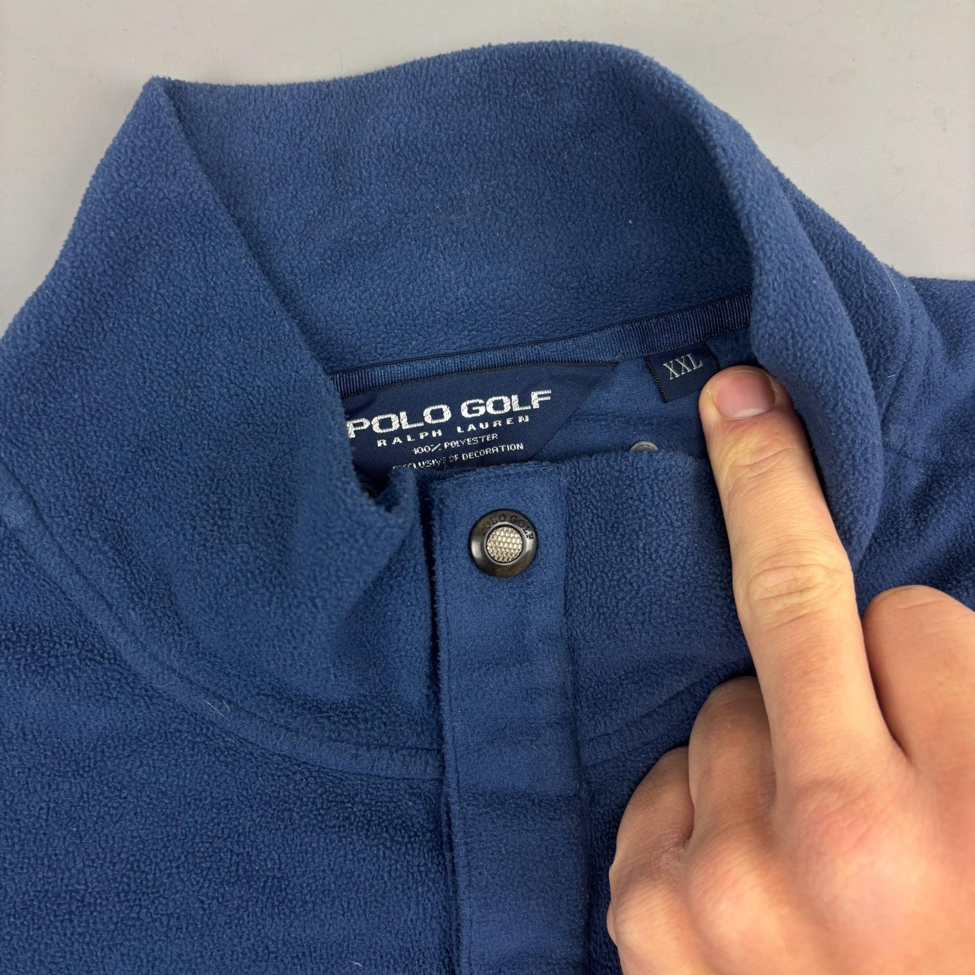 Blue Ralph Lauren Fleece Jacket - Men XXL - Very Good - Revaleur