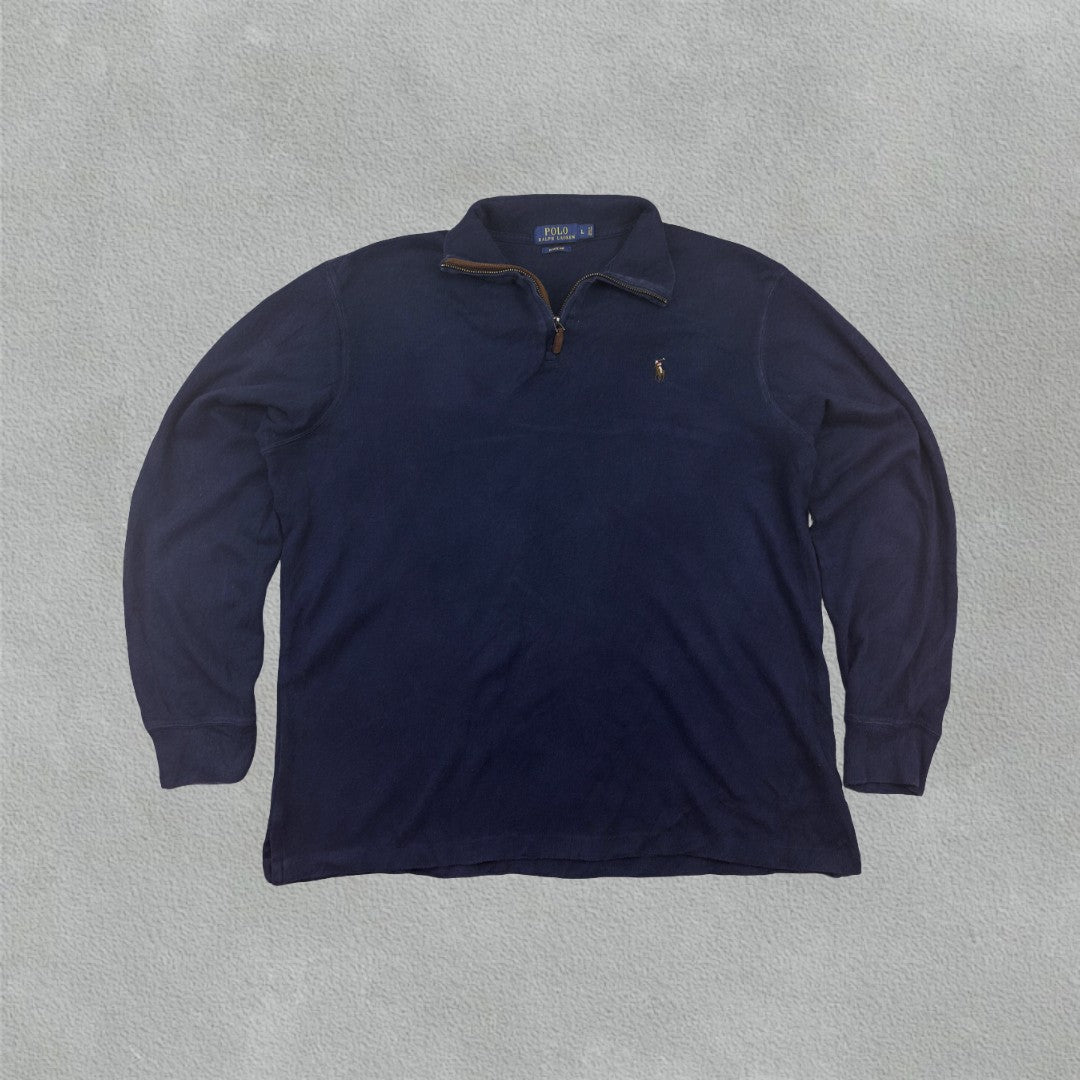 Blue Ralph Lauren Half Zip - Men L - Very Good - Revaleur