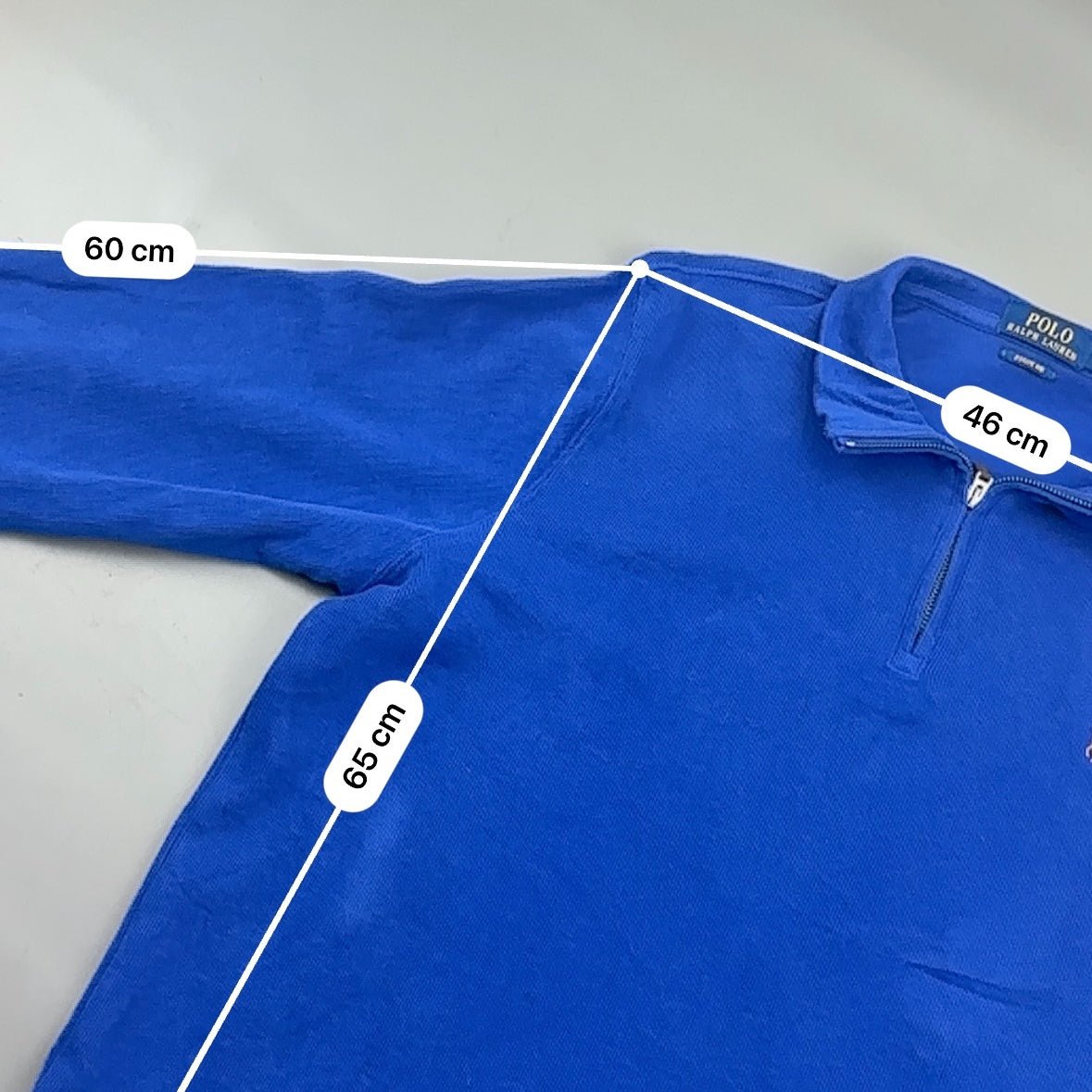 Blue Ralph Lauren Half Zip - Men L - Very Good - Revaleur
