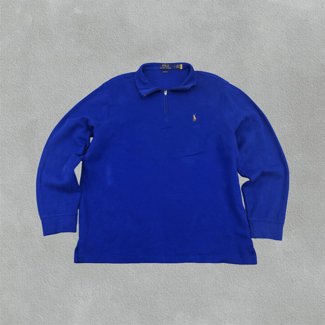 Blue Ralph Lauren Half Zip - Men L - Very Good - Revaleur