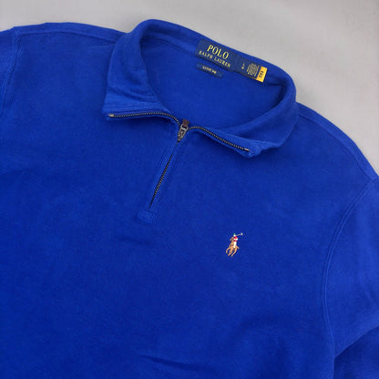 Blue Ralph Lauren Half Zip - Men L - Very Good - Revaleur