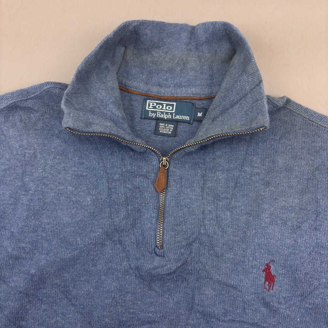 Blue Ralph Lauren Half Zip - Men M - Very Good - Revaleur