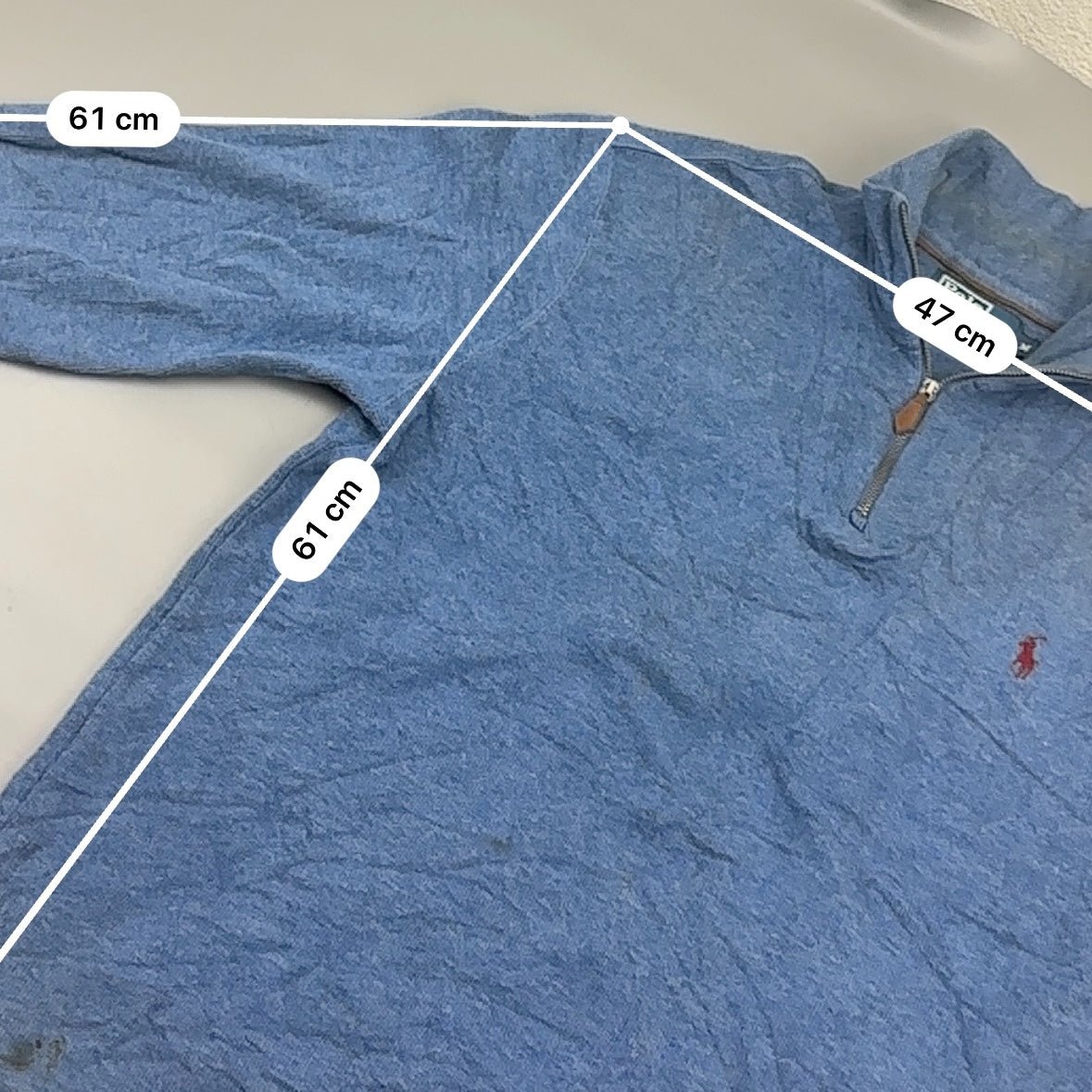 Blue Ralph Lauren Half Zip - Men M - Very Good - Revaleur