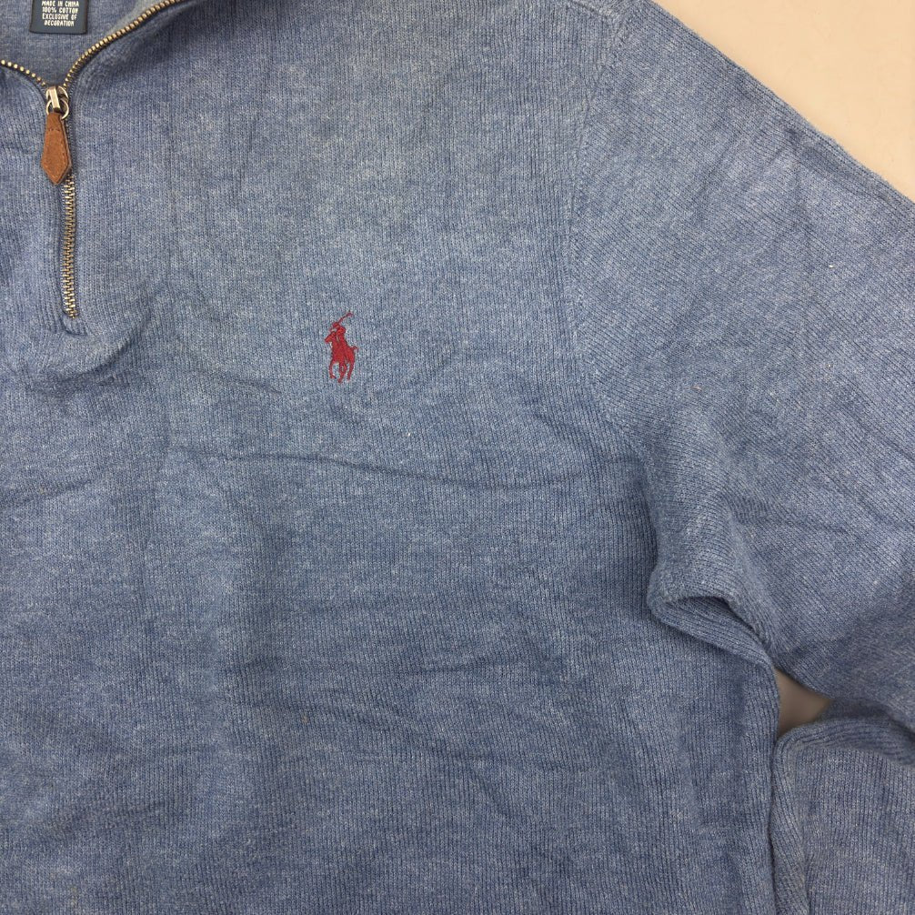 Blue Ralph Lauren Half Zip - Men M - Very Good - Revaleur
