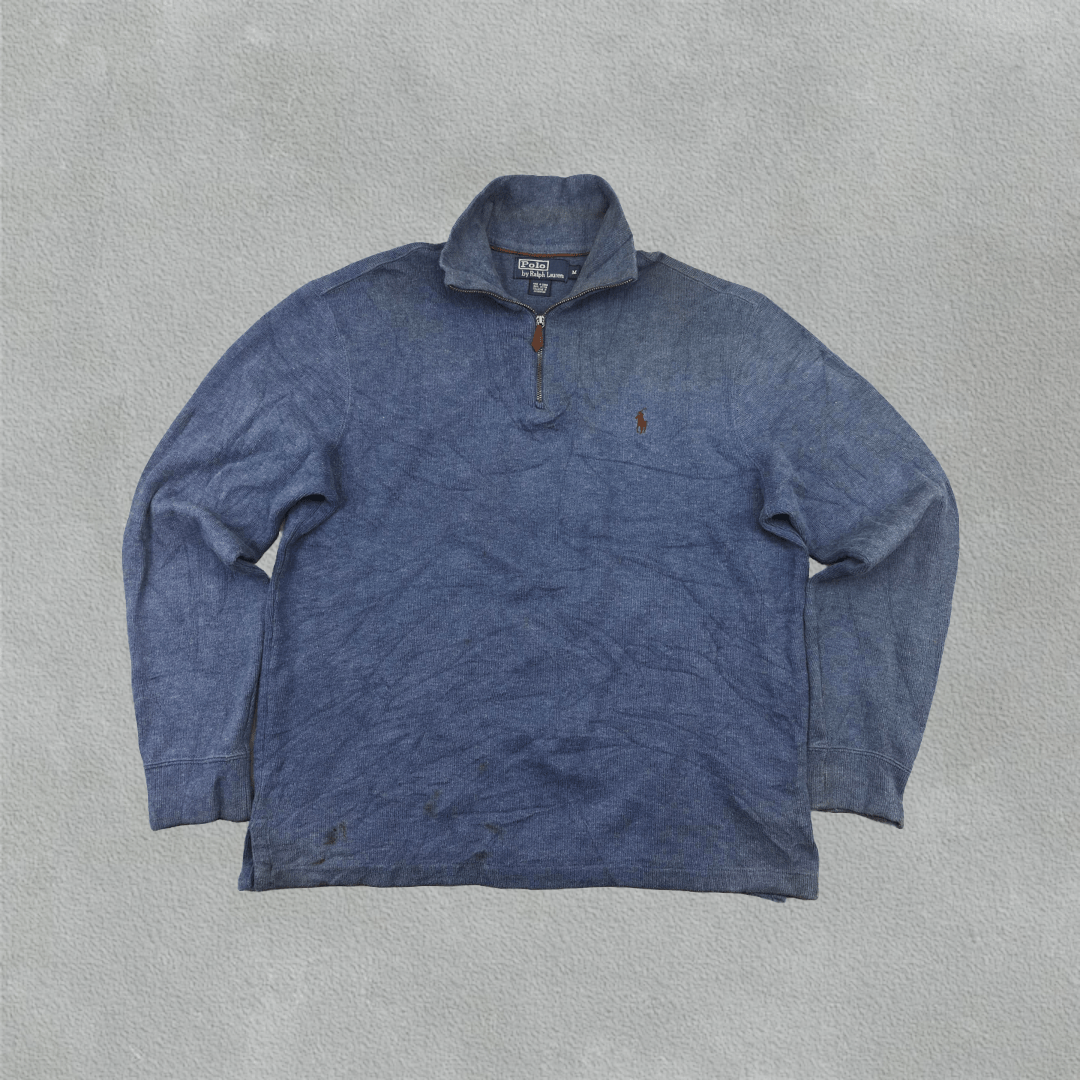 Blue Ralph Lauren Half Zip - Men M - Very Good - Revaleur