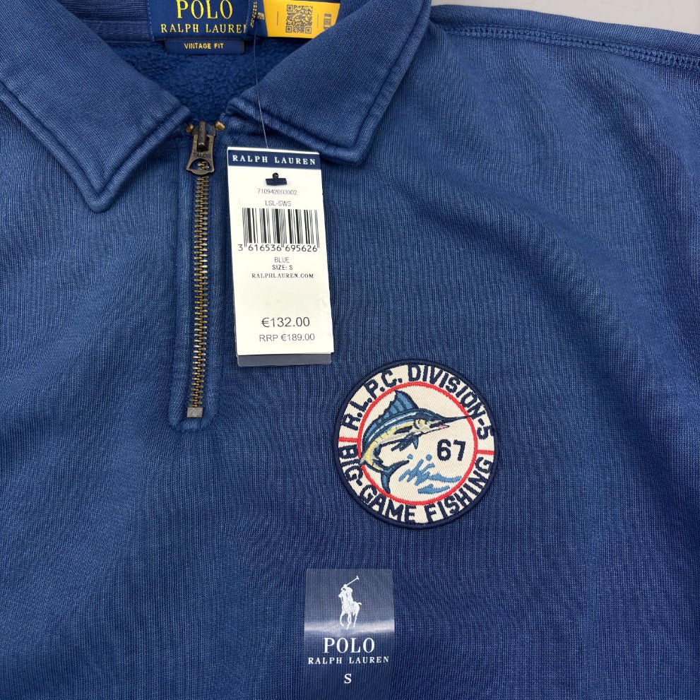 Blue Ralph Lauren Half Zip - Men S - New With Tags - Revaleur