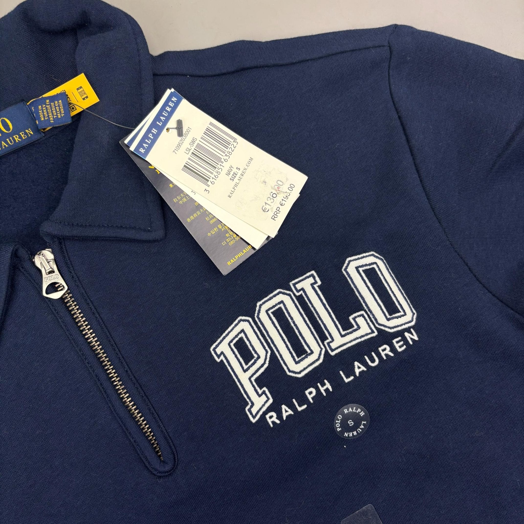 Blue Ralph Lauren Half Zip - Men S - New With Tags - Revaleur