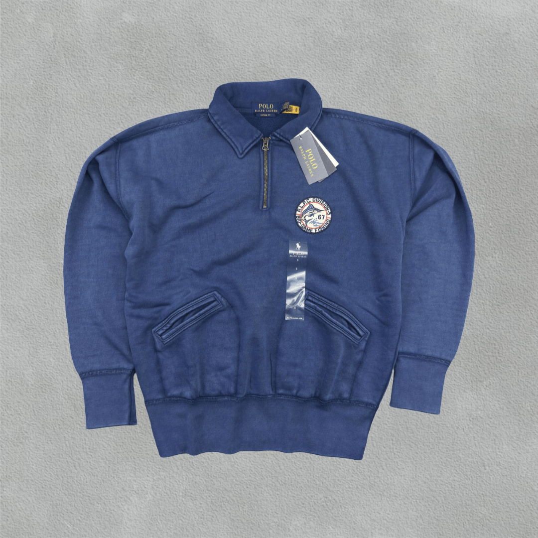 Blue Ralph Lauren Half Zip - Men S - New With Tags - Revaleur