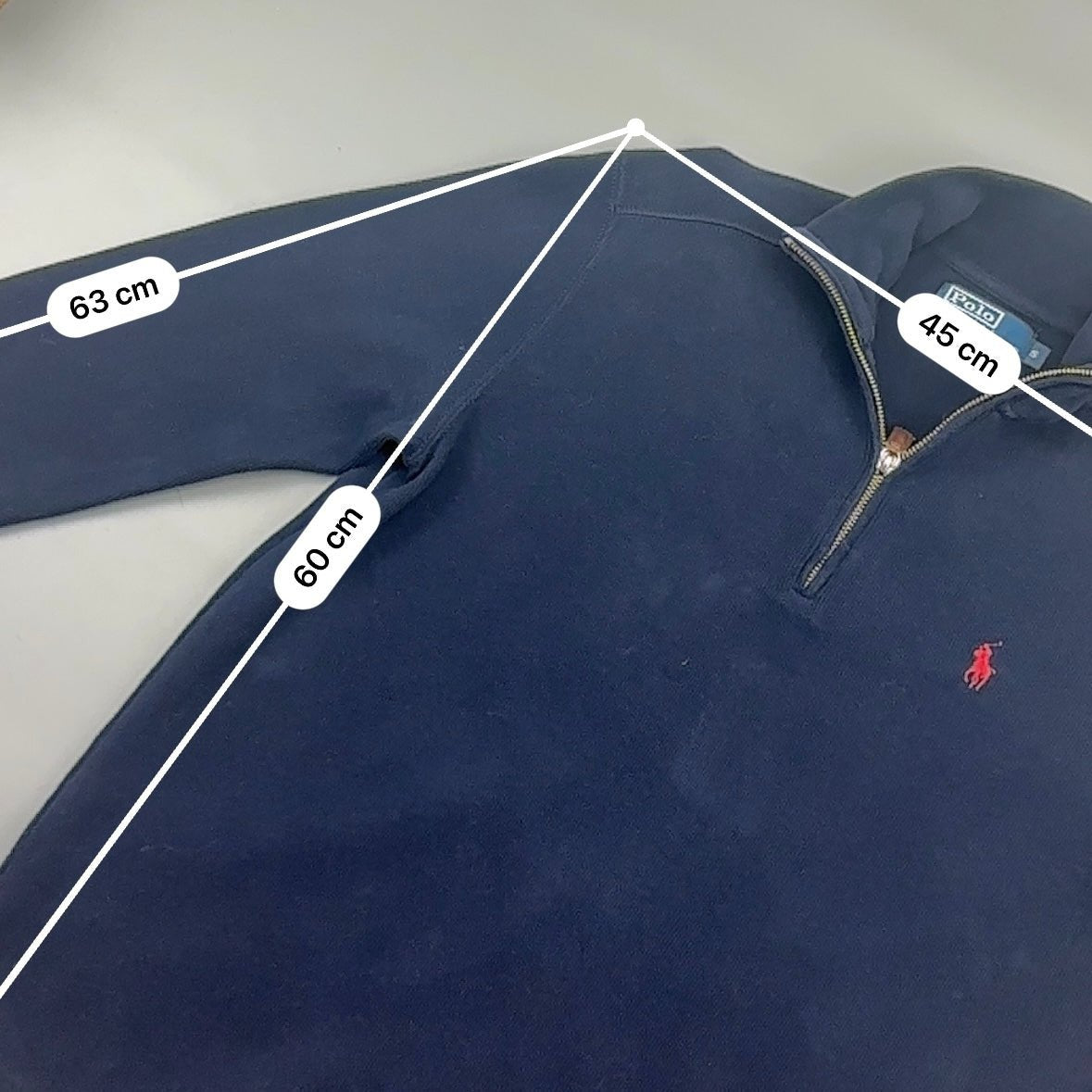 Blue Ralph Lauren Half Zip - Men S - Very Good - Revaleur