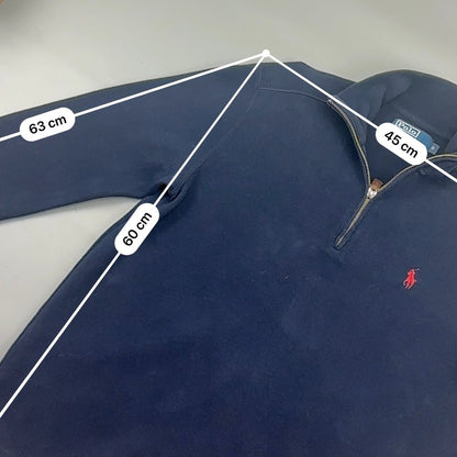 Blue Ralph Lauren Half Zip - Men S - Very Good - Revaleur