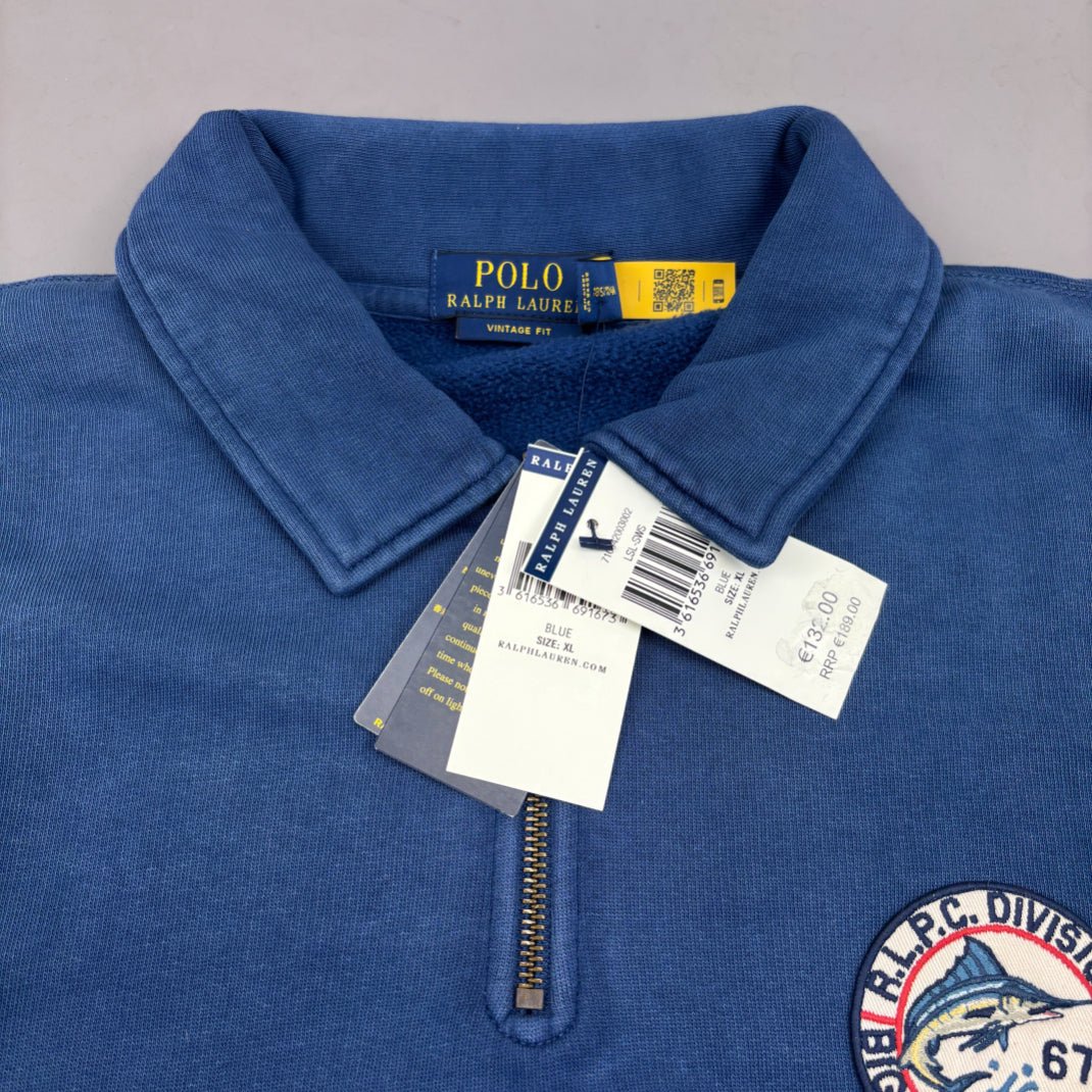 Blue Ralph Lauren Half Zip - Men XL - New With Tags - Revaleur
