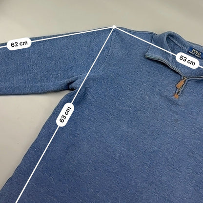 Blue Ralph Lauren Half Zip - Men XL - Very Good - Revaleur