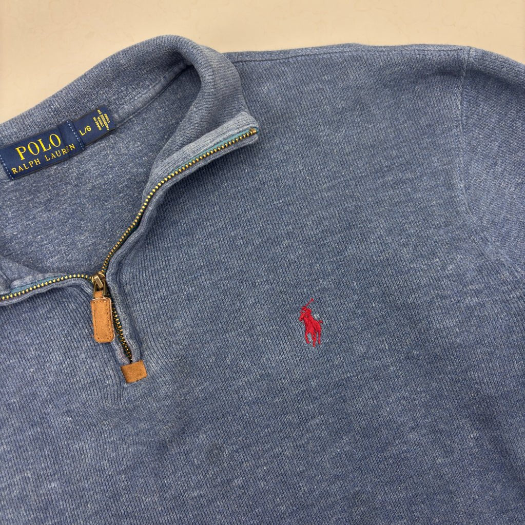 Blue Ralph Lauren Half Zip - Men XL - Very Good - Revaleur