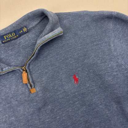 Blue Ralph Lauren Half Zip - Men XL - Very Good - Revaleur